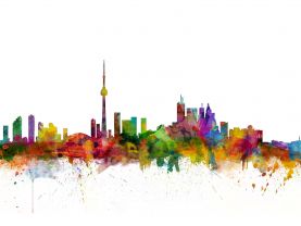 Toronto Canada Watercolour Skyline