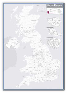 UK Parliamentary Boundary Outline Map (Canvas)