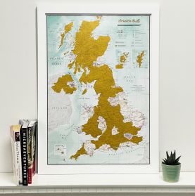 Scratch United Kingdom Print (Pinboard mounted with Wood Frame - White)