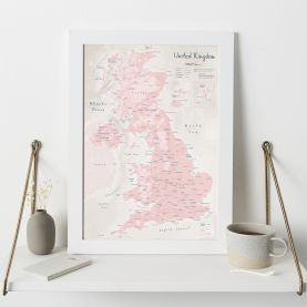 UK as Art Map - Blush