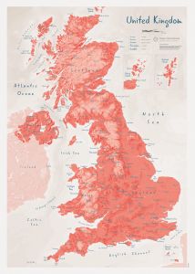 UK as Art Map - Gravlax (Matt Art Paper)
