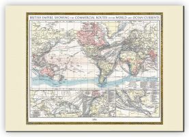 Small Vintage British Empire World Map 1896 (Canvas)