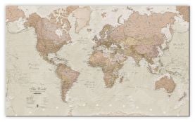 Large Antique World Map (Canvas)