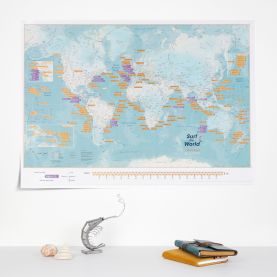 Scratch The World® Surf Map (Silk Art Paper)