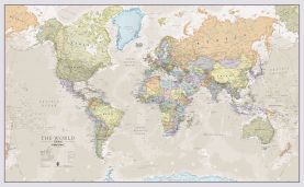 Giant World Map Mural - Classic (Mural)