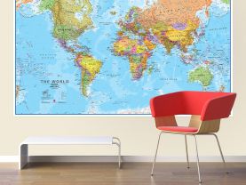 Huge World Wall Map Political (Laminated)