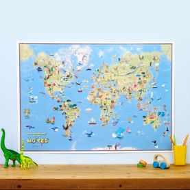 Kids Cartoon World Map