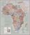 Huge Executive Africa political Wall Map (Pinboard & framed - Silver)