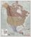 Large Executive North America Wall Map Political (Pinboard)