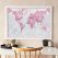 The World Is Art - Wall Map Pink