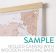 Huge The World Is Art - Wall Map Aqua (Rolled Canvas with Wooden Hanging Bars)