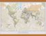 Medium Personalised Classic World Map (Wooden hanging bars)