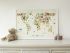 Medium Kids Animal Map of the World (Pinboard & wood frame - White)