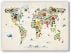 Huge Kids Animal Map of the World (Canvas)