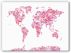 Extra Small Love Hearts Map of the World (Canvas)