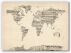 Large Old Sheet Music Map of the World (Canvas)