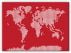 Large World Map Love Hearts (Canvas)