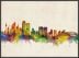 Large Sydney City Skyline (Pinboard & wood frame - Black)