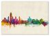 Small Albany New York Watercolour Skyline (Canvas)