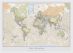 Medium Personalised Classic World Map (Wood Frame - White)