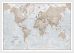 Medium The World Is Art - Wall Map Neutral (Pinboard & wood frame - White)