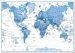 Medium Children's Art Map of the World Blue (Pinboard)