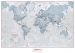 Personalised World Is Art - Wall Map Teal
