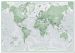 Medium The World Is Art - Wall Map Green (Pinboard)