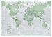 Large The World Is Art - Wall Map Green (Raster digital)