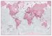 The World Is Art - Wall Map Pink