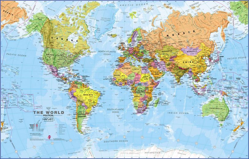 Small World Wall Map Political (Raster digital)