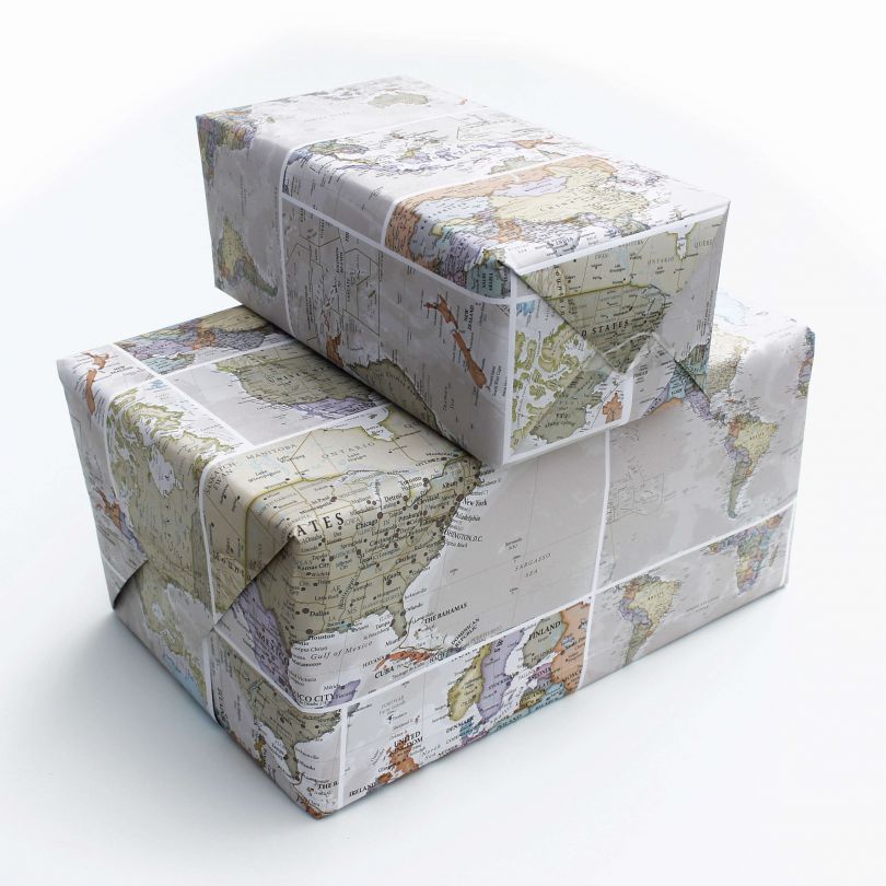 Classic World Map Gift Wrapping Paper