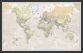 Medium Classic World Map (Wood Frame - Black)