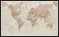 Large Antique World Map (Canvas Floater Frame - Black)