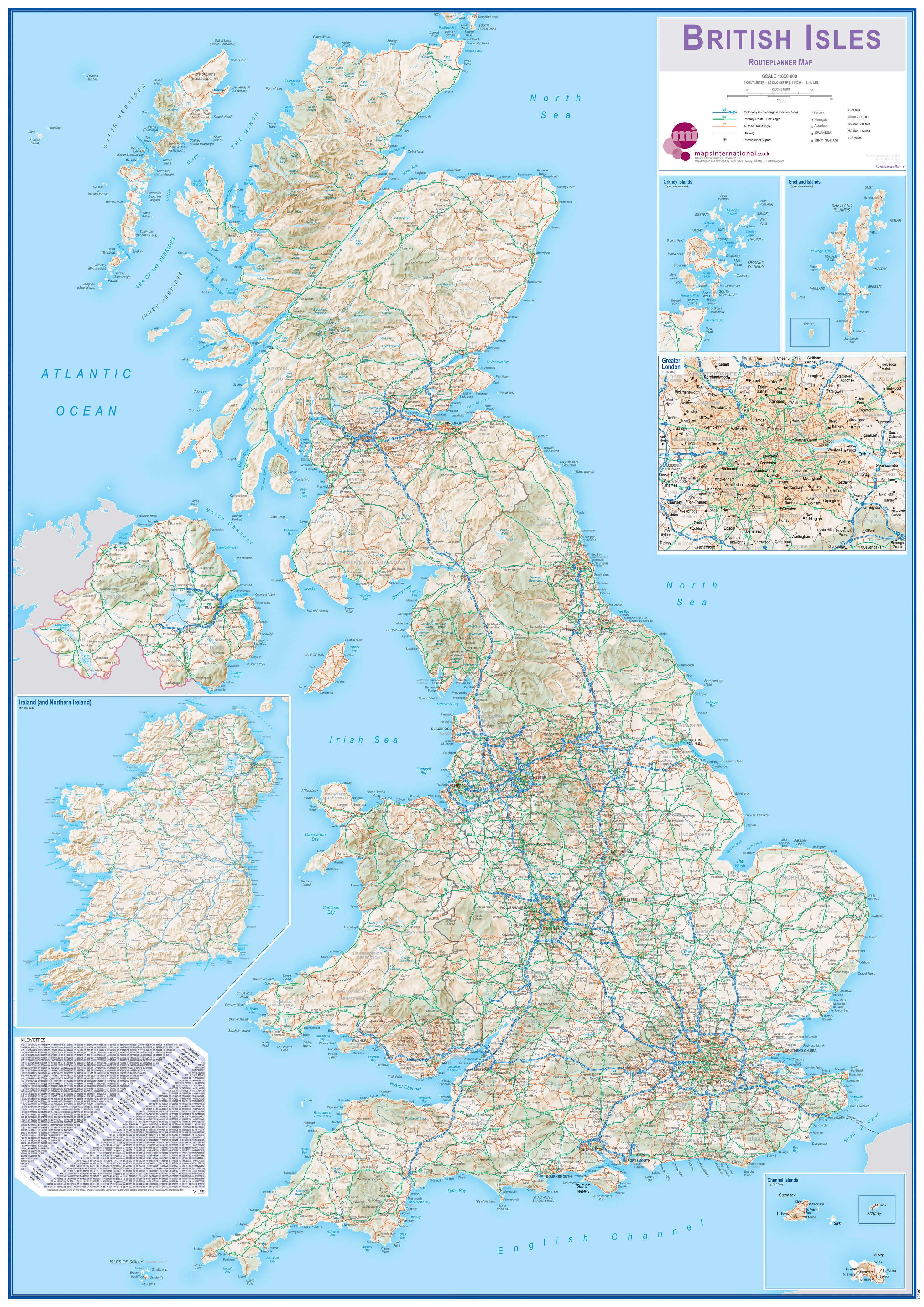 tourist map of british isles