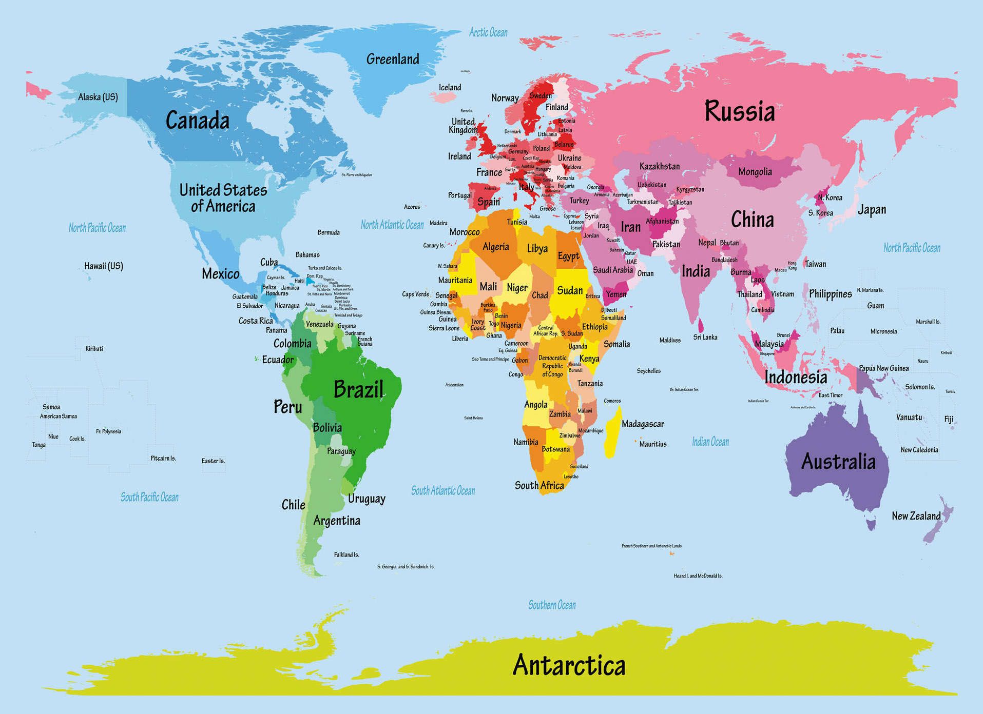 Free Printable World Map For Students