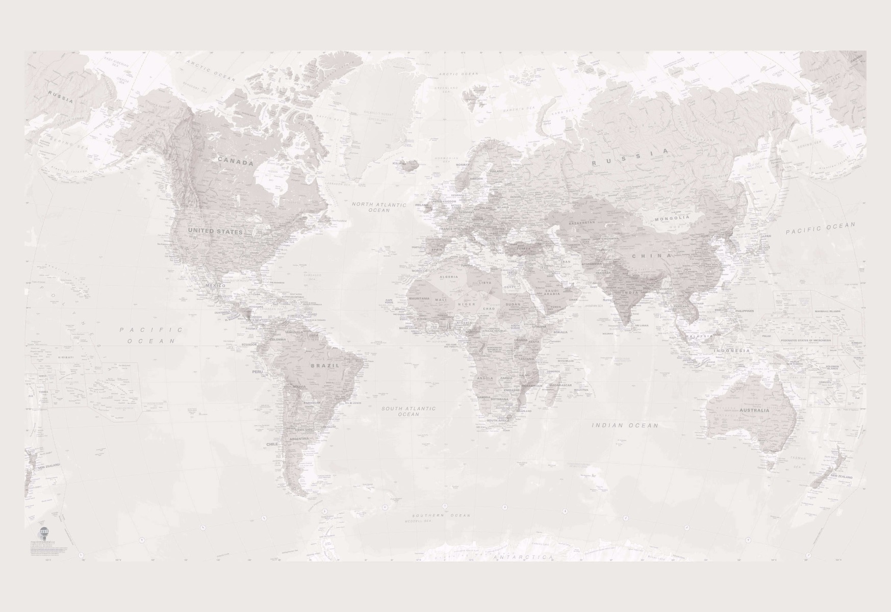 Faded World Map Wallpaper (Wallpaper)