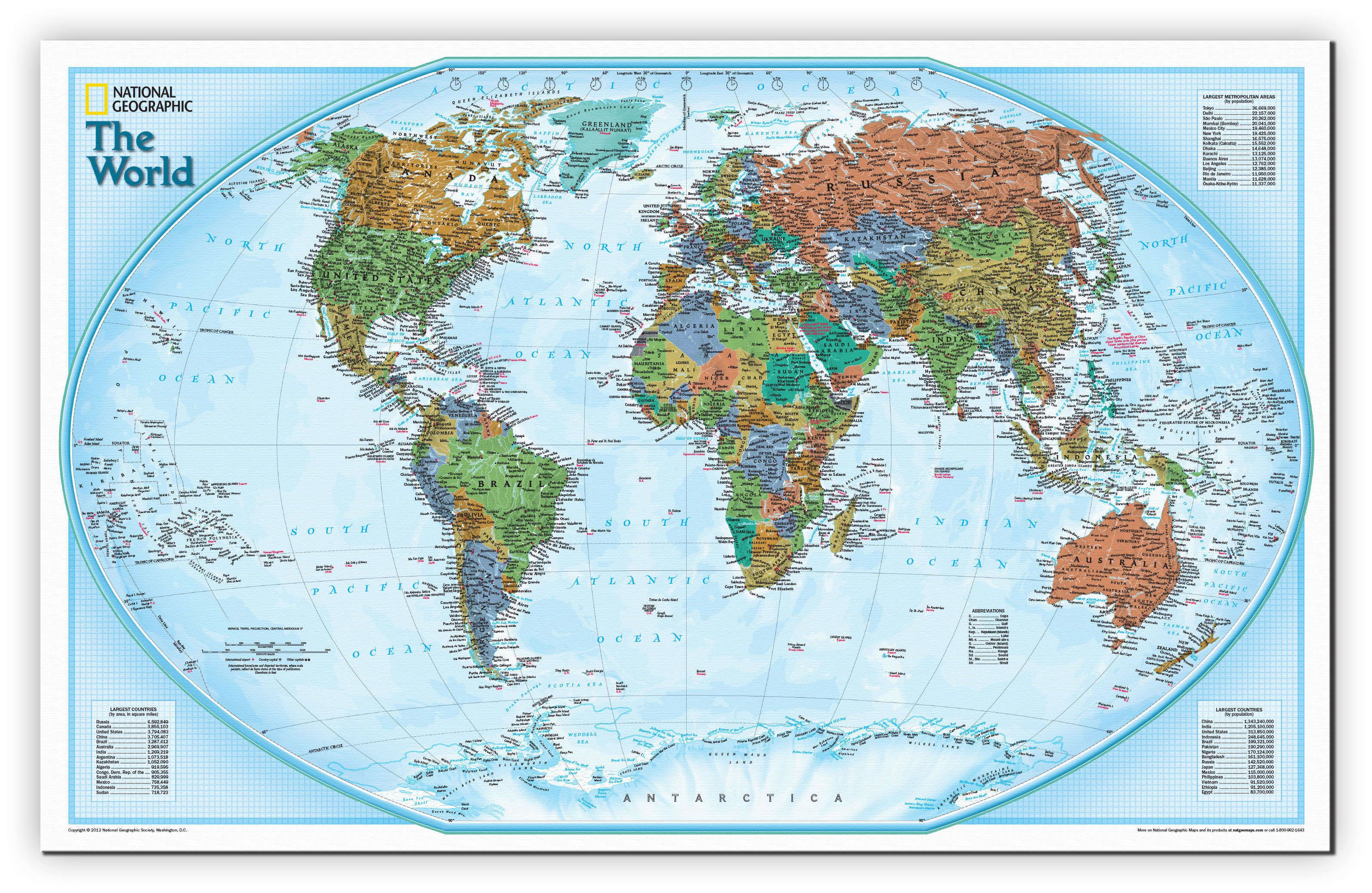 National Geographic World Explorer Map (Canvas)