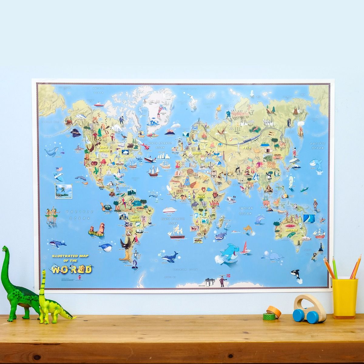 Kids Cartoon World Map