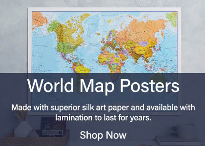 World Map Posters Header Image