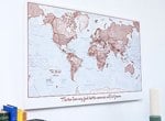 Personalised World Map Red